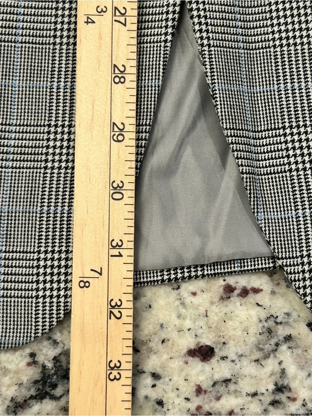 Ralph Lauren Vintage Gray Glen Plaid Men's Blazer 40L Silk Wool Y2K Business